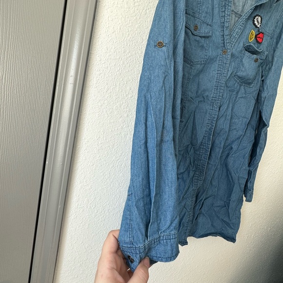 New Look Chambray Button Down Dress - XL - Picture 2 of 8